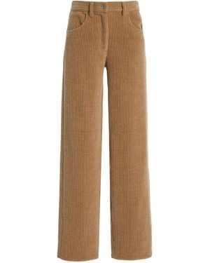 The Row Clair Corduroy Mid-Rise Straight-Leg Jeans - Natural