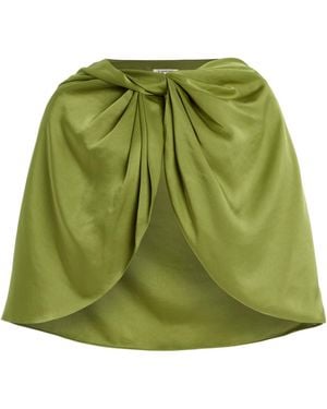 By Malene Birger Pinlos Twisted Satin Cape - Green