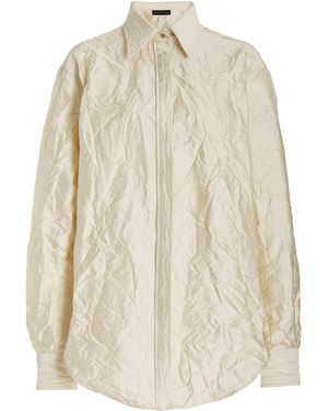 Brandon Maxwell Boyfriend Button-Up Shirt - Natural