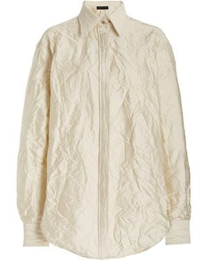 Brandon Maxwell Boyfriend Button-Up Shirt - Natural
