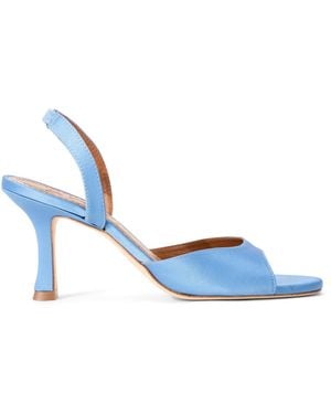 STAUD Brigitte Satin Sandals - Blue