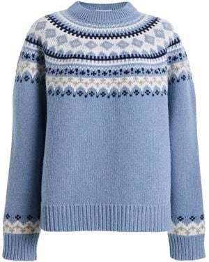 Miu Miu Fairisle Wool Jumper - Blue