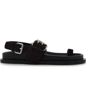 A.Emery Hattie Suede Sandals - Black