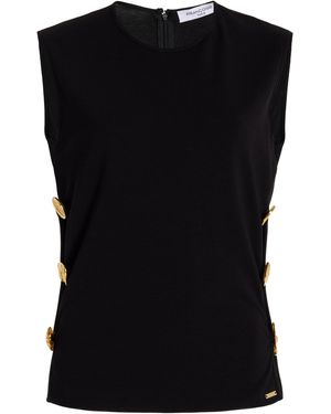 Franchise Exclusive Victoire Button-detailed Deadstock Jersey Tank Top - Black
