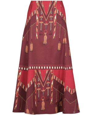 Johanna Ortiz Sacred Geometries Printed Silk-Cotton Midi Skirt