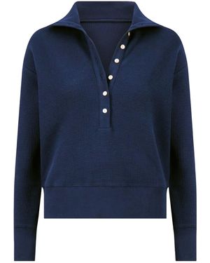 NEGATIVE Waffle Knit Pullover - Blue