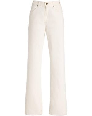 Nili Lotan Joan Rigid High-Rise Straight-Leg Jeans - White