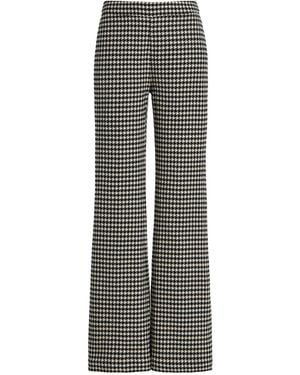 Cara Cara Christopher Houndstooth Wool-Blend Pants - Black