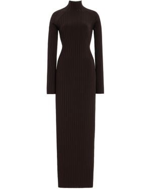 High Sport Alice Ribbed-Knit Maxi Dress - Black