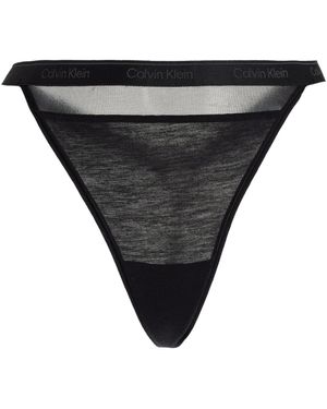 Nensi Dojaka For Calvin Klein Modal-cashmere Thong - Black