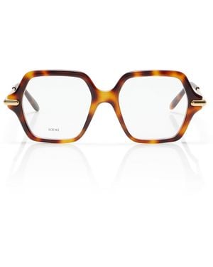 Loewe Slim Square-frame Acetate Optical Glasses - Brown