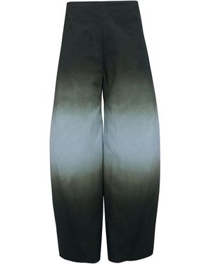 Alaïa Twisted Ombre Cotton Trousers - Green