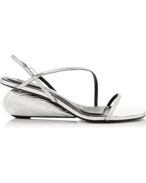Jonathan Simkhai Bridget Metallic Wedge Leather Sandals