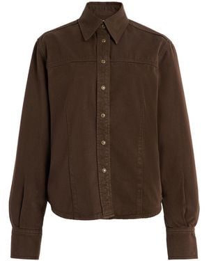 Jeanerica Martha Cotton Worker Shirt Jacket - Brown