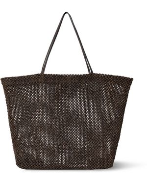 The Row Barn Raffia Tote Bag - Brown