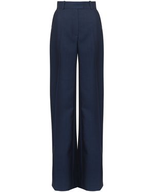 Martin Grant Wide Leg Wool Pants - Blue