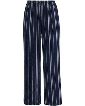 FAVORITE DAUGHTER The Everything Crepe Wide-Leg Trousers - Blue