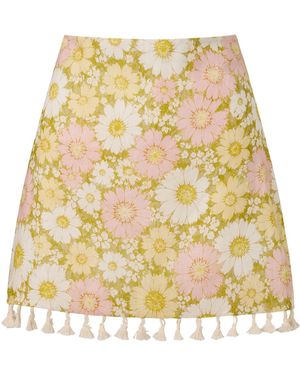 ROAME. Renee Linen Skirt - Natural