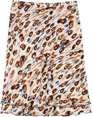 Siedres Colette Printed Skirt - White