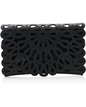 Jonathan Simkhai Mccall Laser-Cut Leather Clutch - Black