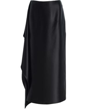 The Row Athalia Silk Satin Maxi Skirt - Black