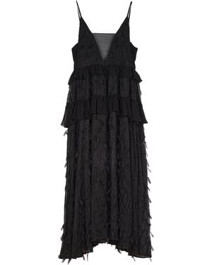 Rachel Comey Corbin Embroidered Crepe Dress - Black