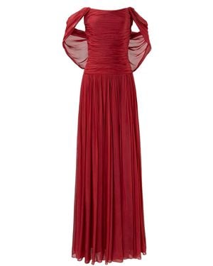 La Fuori Private Crimson Ruffled Maxi Dress - Red