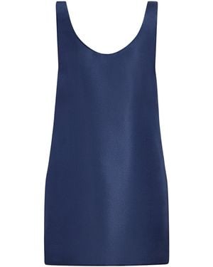 Aflalo Elide Silk Mini Dress - Blue