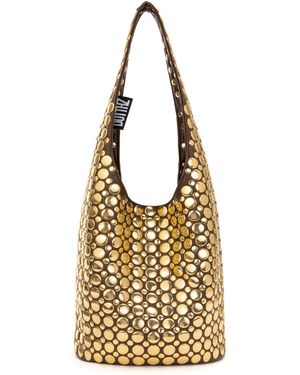 DOTTHZ Adriana Embellished Vegan-Leather Bag - Metallic