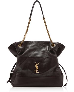 Saint Laurent Jamie Leather Shopping Bag - Black