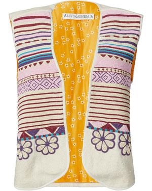 Alix Of Bohemia Arizona Lilac Beaded Vest - White