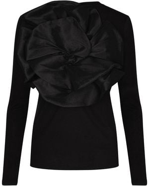 ANDRES OTALORA Memoria Pura Embellished Knit Sweater - Black