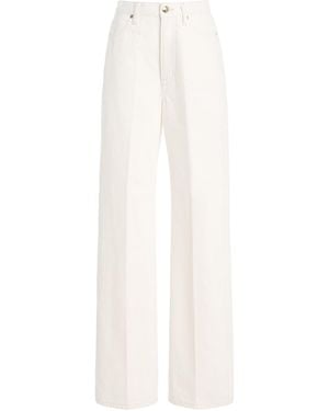 RÙADH The Quinn Selvedge High-Rise Straight-Leg Jeans - White