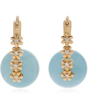 Sydney Evan 14K Diamond Earrings - Blue