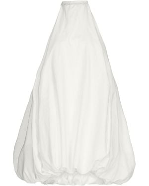 Alaïa Balloon Cotton-Poplin Mini Dress - White