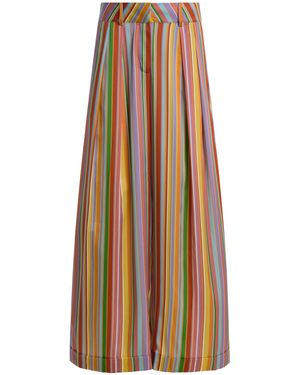 Franchise Exclusive La Isla Mila Silk Satin Trousers - Multicolour