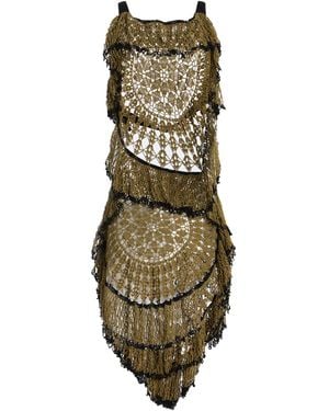 DIOTIMA Trio Web Cotton-Crochet Mini Dress - Green