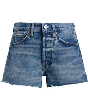 Agolde Parker Denim Shorts - Blue