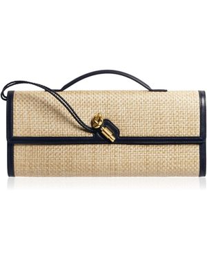 Bottega Veneta Andiamo Raffia Clutch - Natural