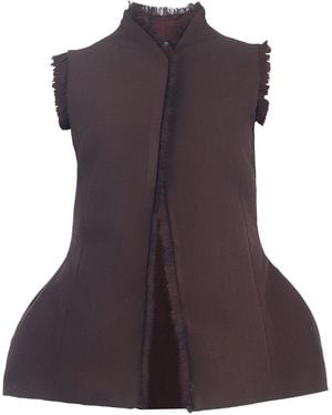 BOYEDOE Adoma Fringe-Trimmed Cotton-Blend Sleeveless Top - Purple