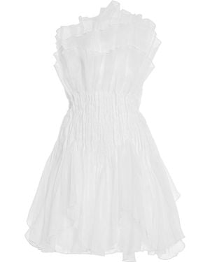 Aje. Nisha One-Shoulder Organza Mini Dress - White