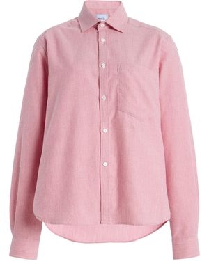 With Nothing Underneath Exclusive The Classic Cotton-Wool Shirt - Pink