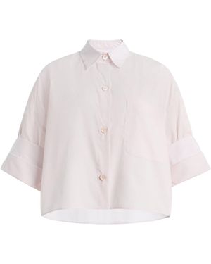 Twp Next Ex Cropped Cotton Shirt - Pink