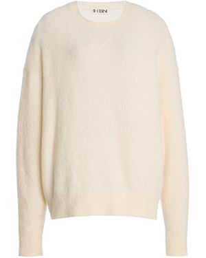 ÉTERNE Brock Cashmere-Blend Jumper - White