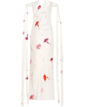 Alejandra Alonso Rojas Exclusive Off-The-Shoulder Silk Maxi Dress - Multicolor