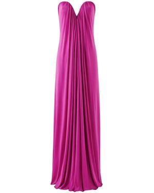 The New Arrivals Ilkyaz Ozel Olivienne Strapless Jersey Maxi Dress - Pink