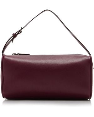 The Row 90's Leather Top Handle Bag - Purple