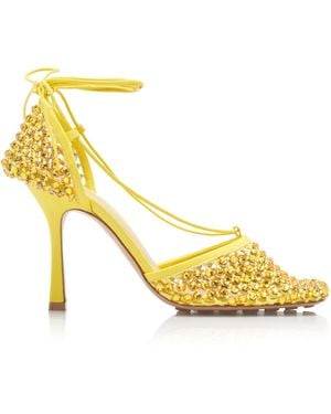 Bottega Veneta Sparkle Stretch Sandals - Yellow
