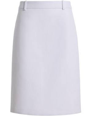 Michael Kors A-Line Cotton-Blend Midi Skirt - White