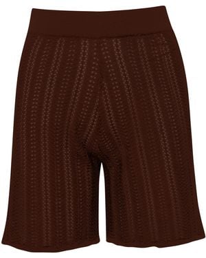 Baobab Corsica Mid-Rise Knit Shorts - Brown